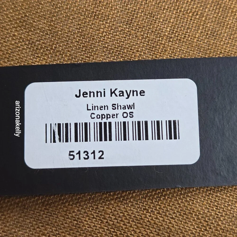 NWT Jenni Kayne Linen Shawl Scarf Copper - Picture 2 of 11